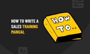 how to write sales training manual