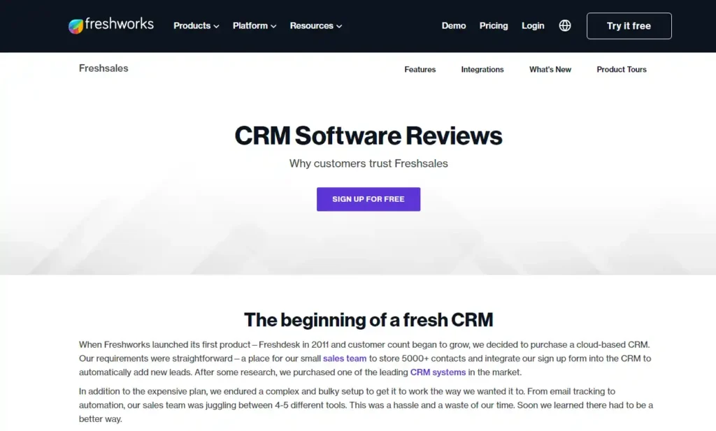 Freshworks CRM Review